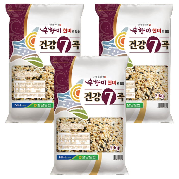 수향미 현미로 만든 건강 7곡, 3개, 2kg