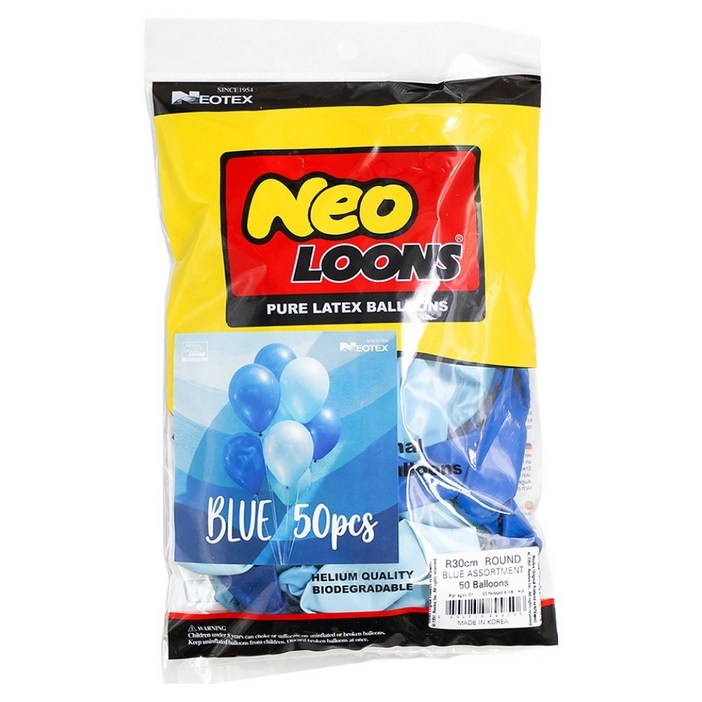 네오룬스 믹스패키지 블루어소트 30cm 50p, 블루어소트, 1개