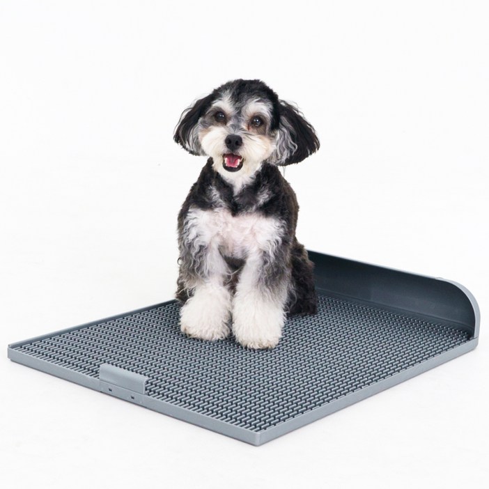 독톡 강아지 연장형 배변판, 실버, 1개