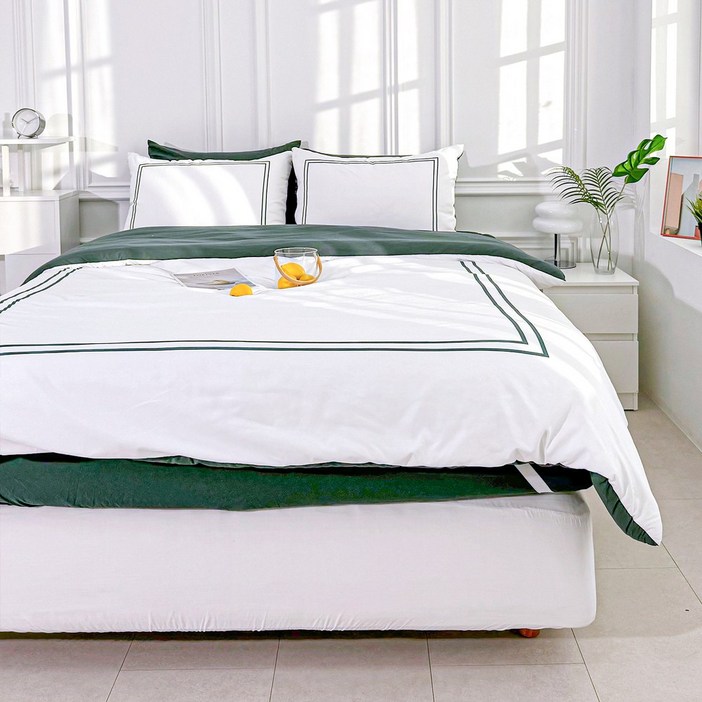 루시드슬립 국내산 갤러리 호텔식 옥수수솜 무봉제 차렵이불 세트