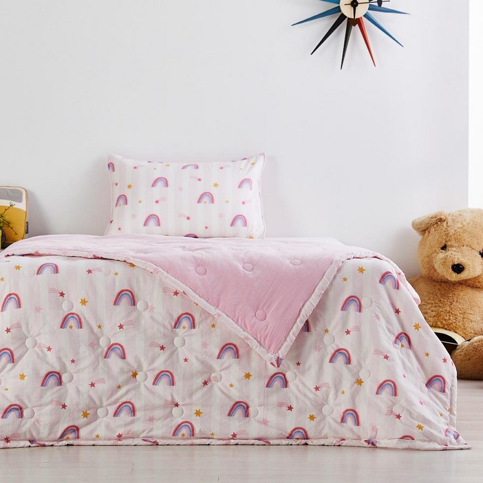 모던하우스 마미허그 소프트워싱 레인보우스타 간절기 양면 차렵이불