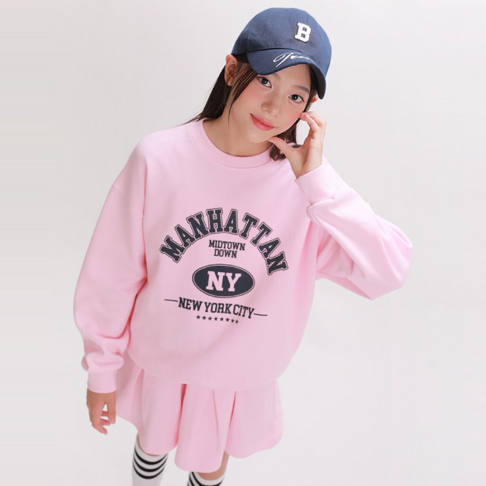 나나주니 NY테니스 맨투맨  스커트 세트