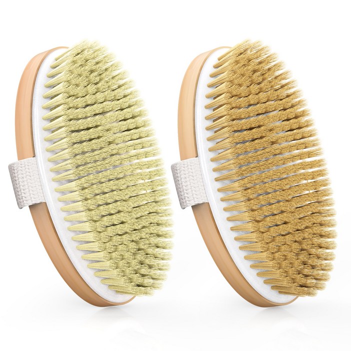 POPCHOSE 핸드 바디 브러쉬 샤워 브러쉬 타원형 우드 + 사은품 2개입, 1개, 2개입, 우드