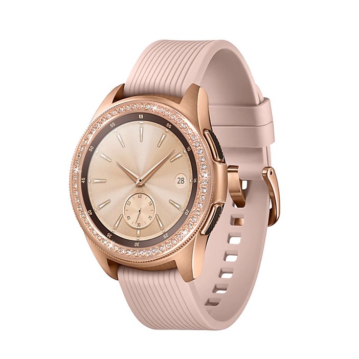 하푼 갤럭시워치4 클래식 46mm 큐빅 베젤링 케이스, 로즈골드, 1개