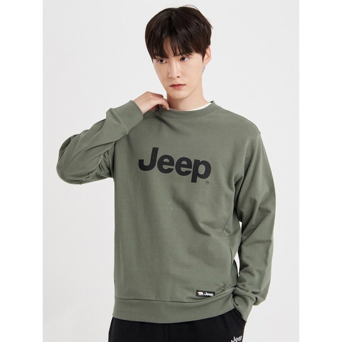 지프 클래식 빅로고 주머니 컬러 맨투맨 JM3TSU801 두껍지 않음 블랙,카키,멜란지아이보리,오프화이트,핑크,퍼플