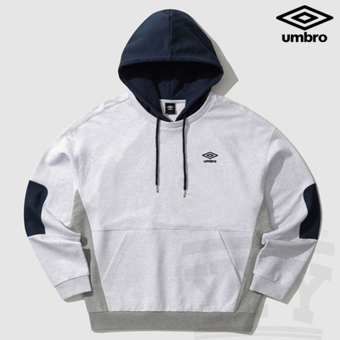 엄브로 플레이버 컬러블럭 후드티 UP121CHD15 WMG