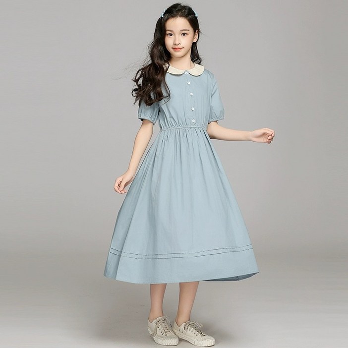 UPPERCUT 청순 여아 반팔 프렌치 원피스 초등여아 학예회 연주회 콩쿨 발표회 결혼식 화동 드레스 여름 원피스