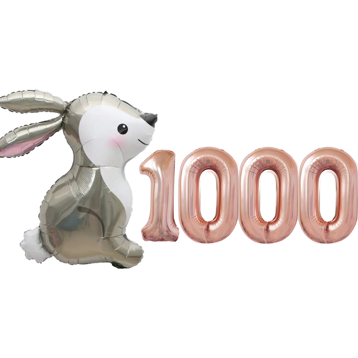 파파 파티 토끼 풍선 생일 파티 숫자 풍선 세트