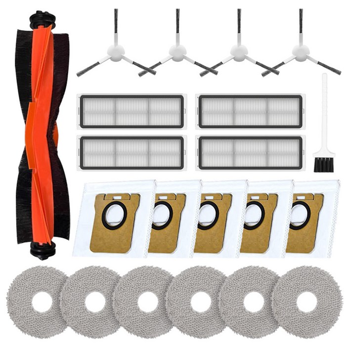 Yivy 드리미 L10S Ultra 메인 브러쉬 물걸레 더스트 백 필터 사이드 브러쉬 소모품, 1세트, DRML10SET21B