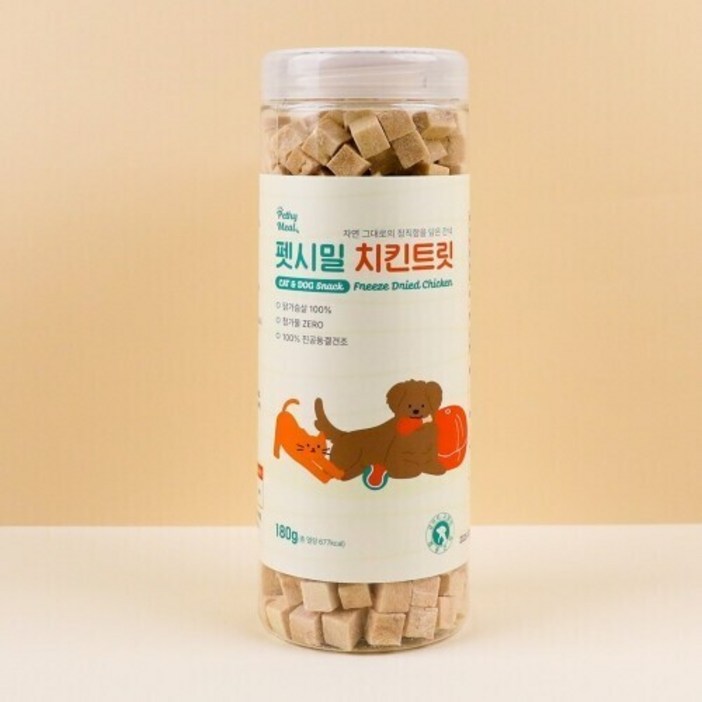 강아지고양이겸용 동결건조 치킨트릿, 2개, 180g, 단일상품