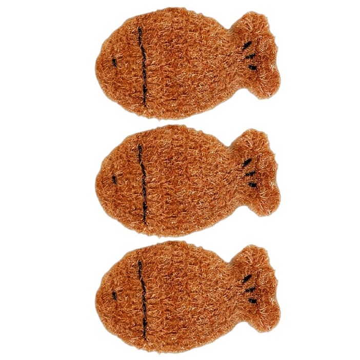 허니잼 귀여운 붕어빵 아크릴 주방 수세미 3P