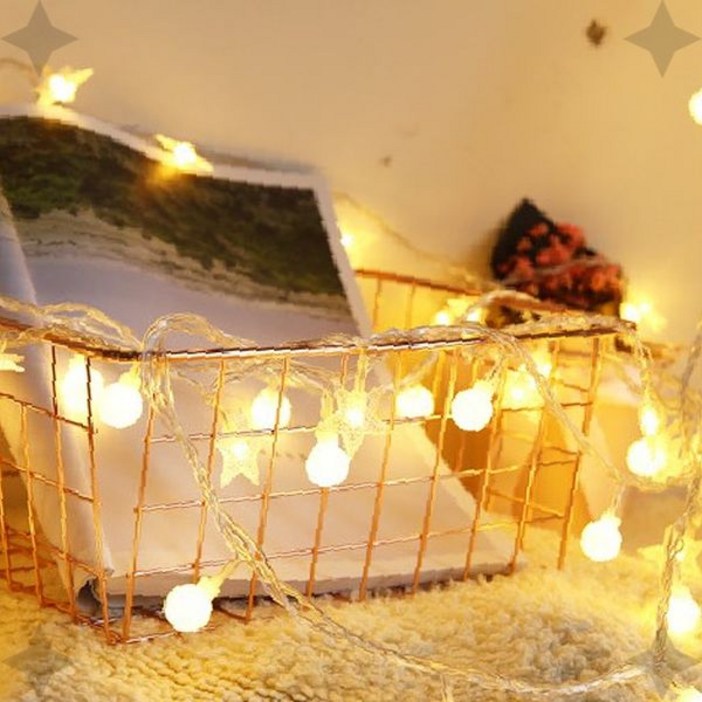 실내 장식 앵두 조명 줄 전구 따뜻한 분위기 조명 캠핑 야외 파티 인테리어 감성