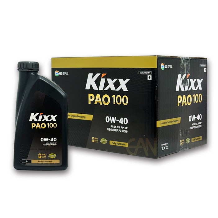 킥스파오 KIXX PAO100 SP 0W40 합성 가솔린 디젤 LPG 엔진오일, 0w40, 1개, 1L