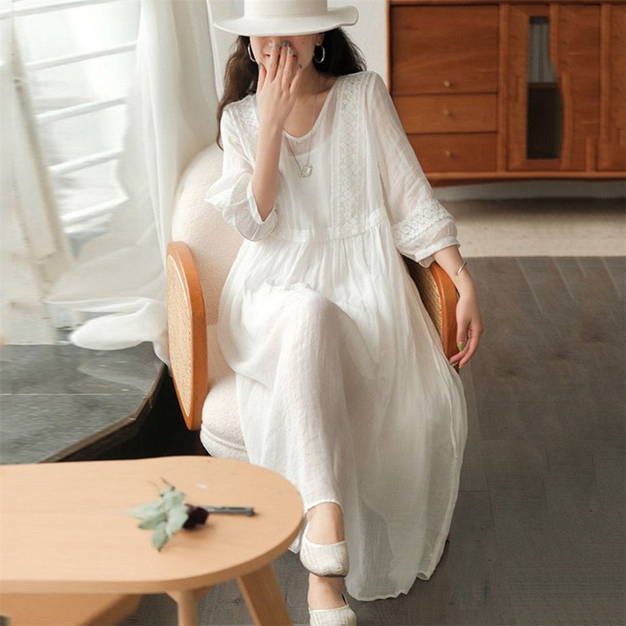 여름원피스 / 여성원피스 / 롱원피스 / 7부소매 / LYQ050403 40