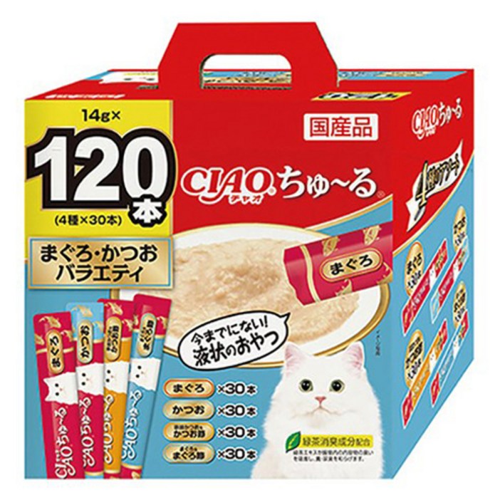 이나바 CIAO 츄르 참치 가다랑어 버라이어티 120p