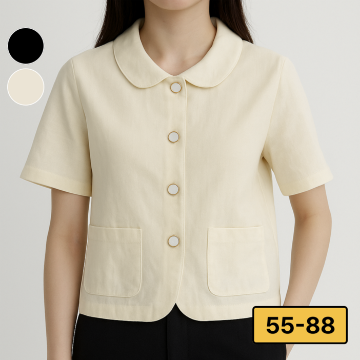 커넥티브 린넨 반팔자켓 빅사이즈 여름 정장 자켓 하객룩
