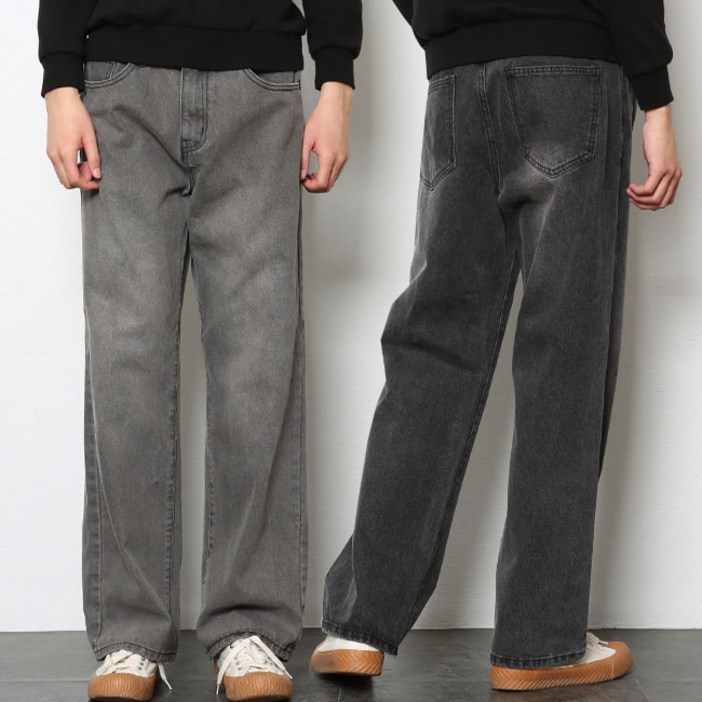 남자 청바지 S2XL 사계절 와이드 2컬러 데님 팬츠