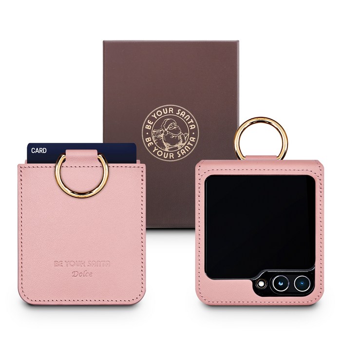 갤럭시 Z플립5 케이스 이태리 천연가죽 힌지보호 카드수납 링 지플립5 돌체