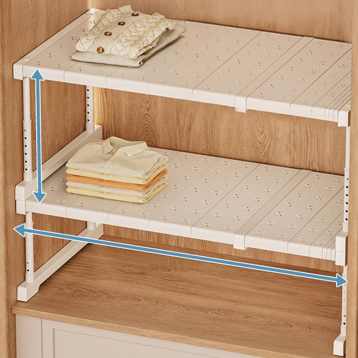 플랜와이 높이길이 모두 조절 가능한 옷장 만능 레이어드 선반