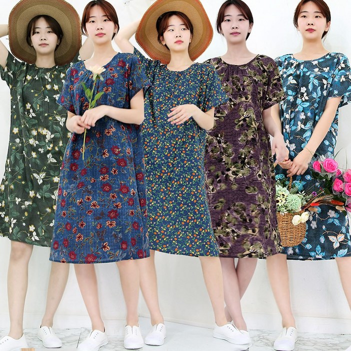 하랑이플 여름 아사면 반팔원피스 10종CW 레이온 빅사이즈 원피스 여성 잠옷 홈웨어 하랑이플 여름 아사면 반팔원피스 10종CW 레이온 빅사이즈 원피스 여성 잠옷 홈웨어
