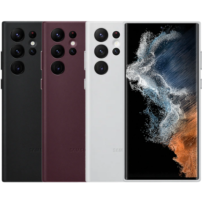 삼성전자 삼성 정품 갤럭시 S22 울트라 레더 가죽 커버 케이스 EFVS908