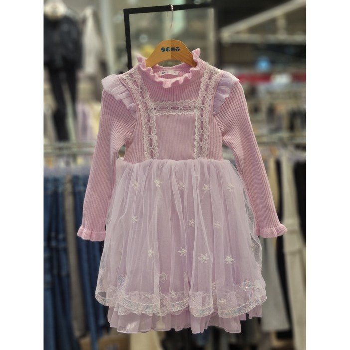 에스핏 키즈 공주처럼 꾸미고싶을땐 니트크리스탈 원피스 SKX710FKOP04