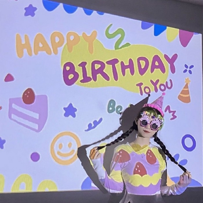 프랑온드 홈파티 생일 프로젝터 감성 파티용품 미니빔 프랑온드 홈파티 생일 프로젝터 감성 파티용품 미니빔