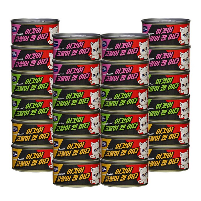 테비토퍼 이것이 고양이캔이다, 24개, 85g, 콤보3종 8개씩