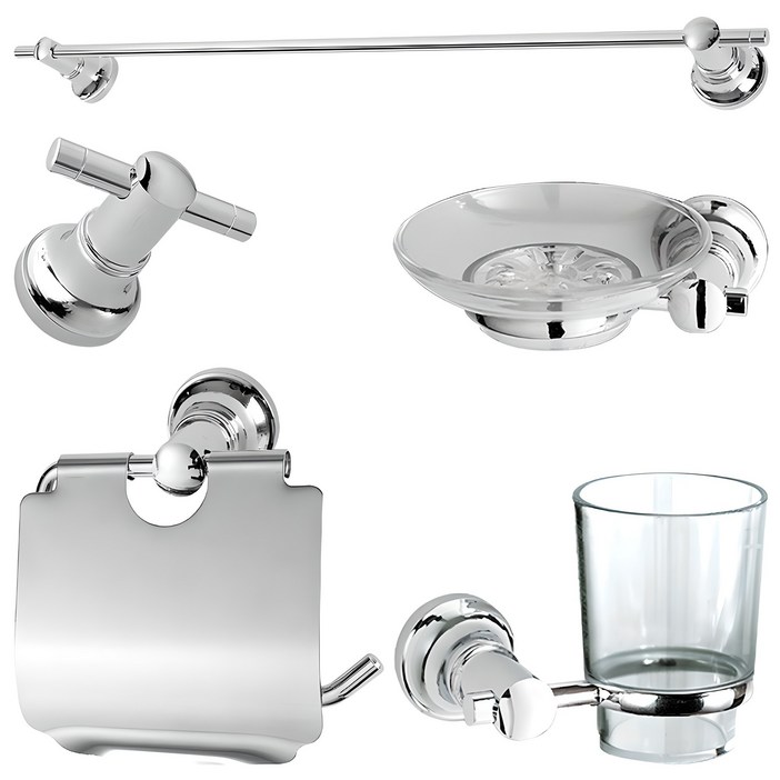 미리내 800 스테인레스 5품 욕실 악세서리, 단일색상, 1개