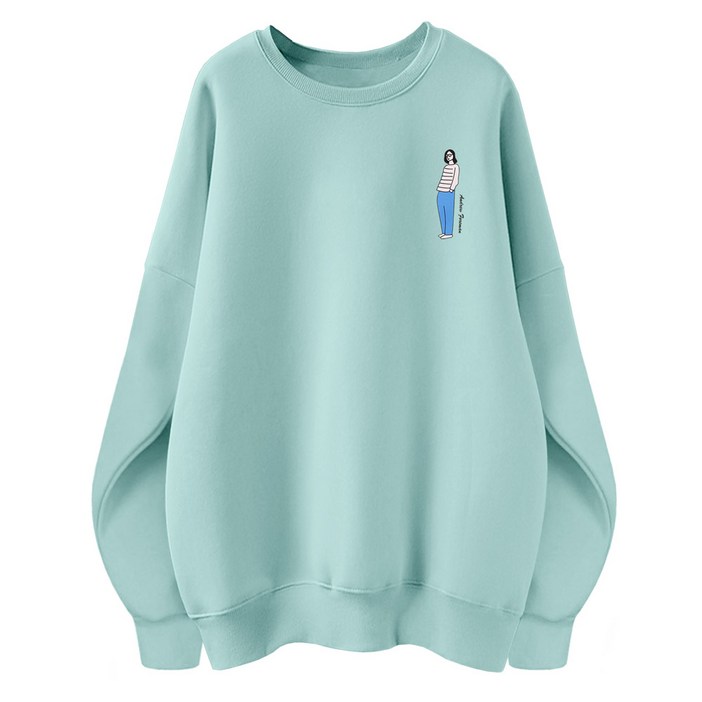 엠제이스타 여성 특양 맨투맨 사람 나염