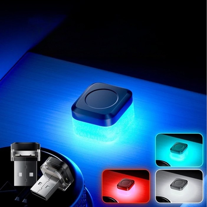 핸셀 자동차 차량 엠비언트 실내등 조명 USB LED 풋등 무드등, 미니USB무드등 블루, 5개
