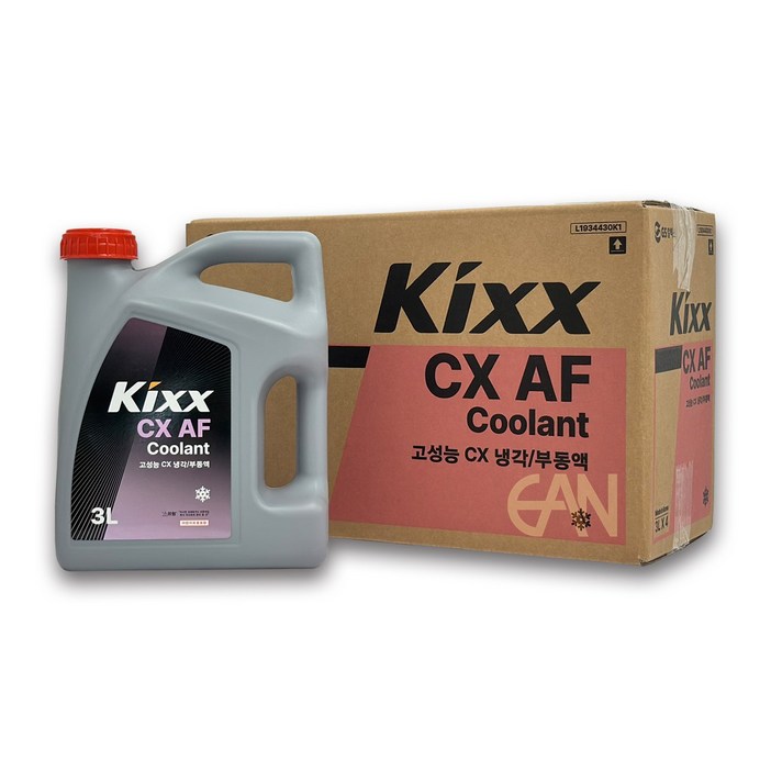 GS칼텍스 킥스 CX 냉각부동액 3L 3L x 4개, 4개, 3L