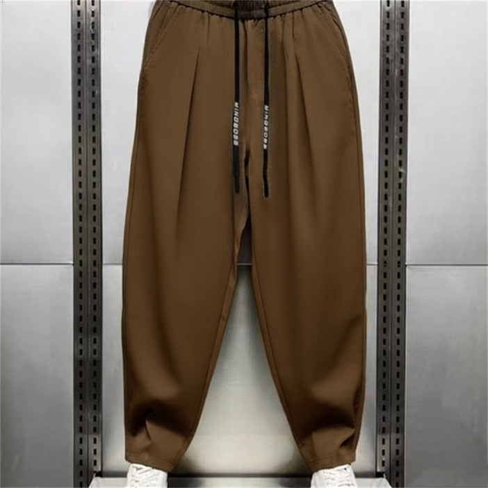 Vezri 남성 봄 여름 신상 아이스 냉감 배기핏 캐주얼 트렌드 루즈핏 주름 배기 무바지