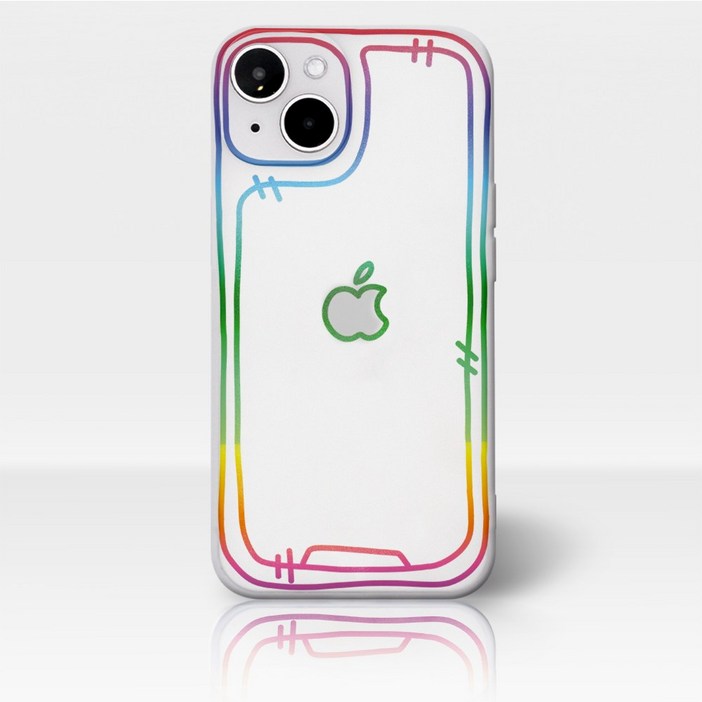 (셀론스타)레인보우 스케치 심플 스마트폰 케이스 11 12 13 14 15미니 프로맥스케이스 BT100