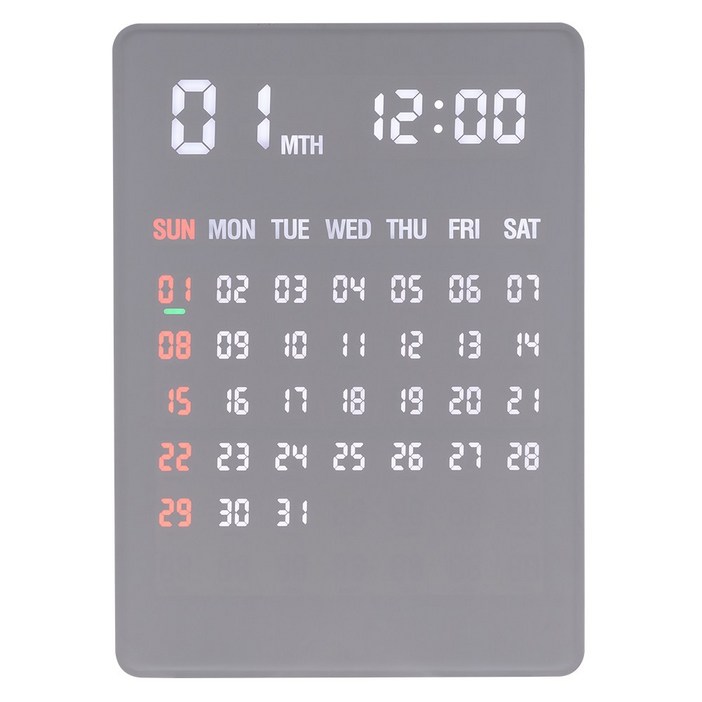 플라이토 와이파이 자이언트 전자달력 인테리어 LED 벽시계 50cm / 포토사은품, 자이언트 ENG 그레이