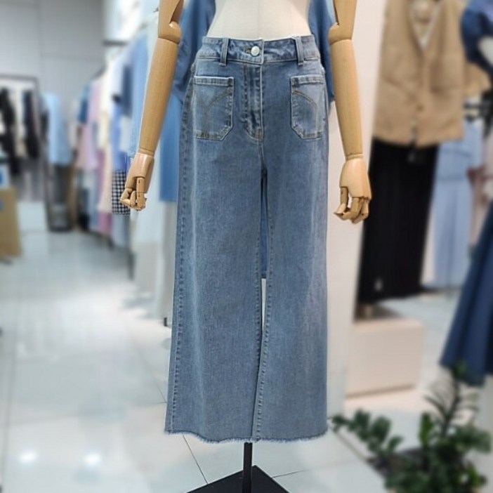 잇미샤 잇미샤 아웃포켓자수와이드데님팬츠ITP4YDP811