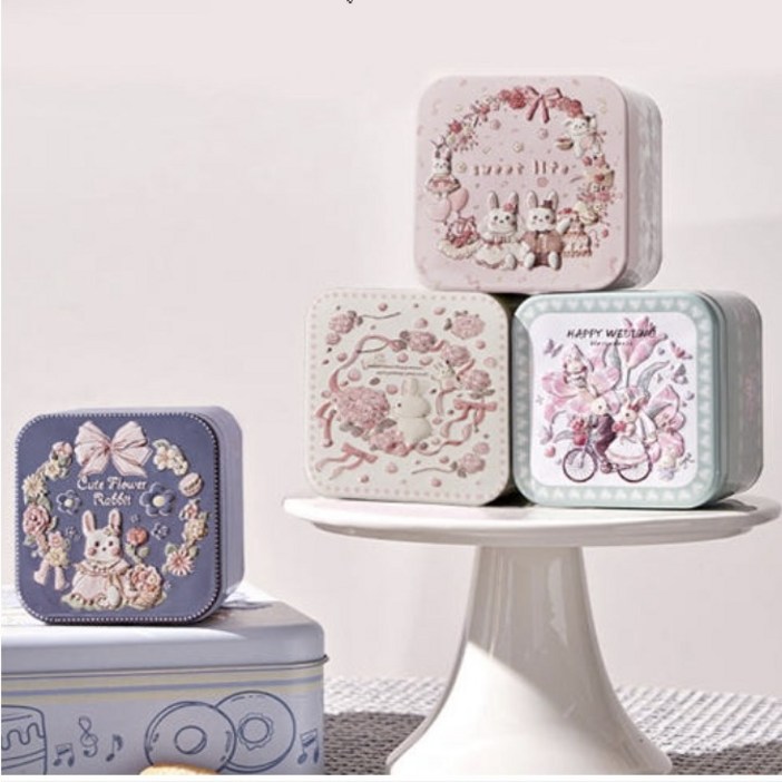 앨리스앤 웨딩 버니 틴케이스 소품 보관함 4종