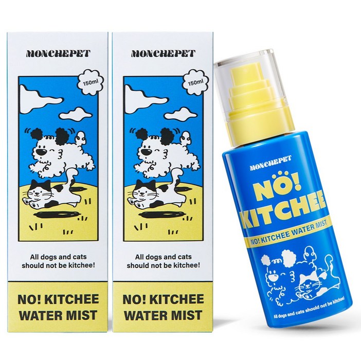 몽셰펫 강아지 저자극 영양 보습 미스트 가려움 엉킨털 피부염 비듬 붉어짐 각질, 2개, 150ml
