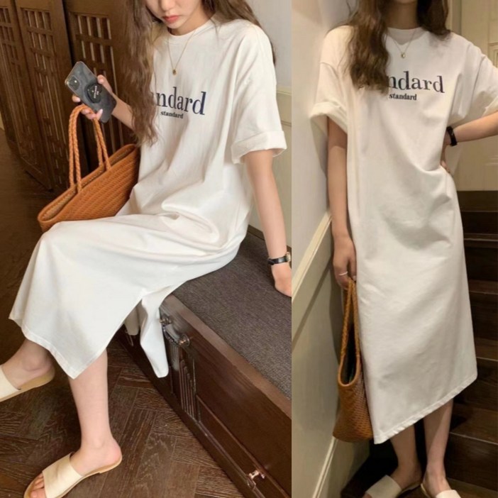 모아 M4XL 롱원피스 반팔 빅사이즈