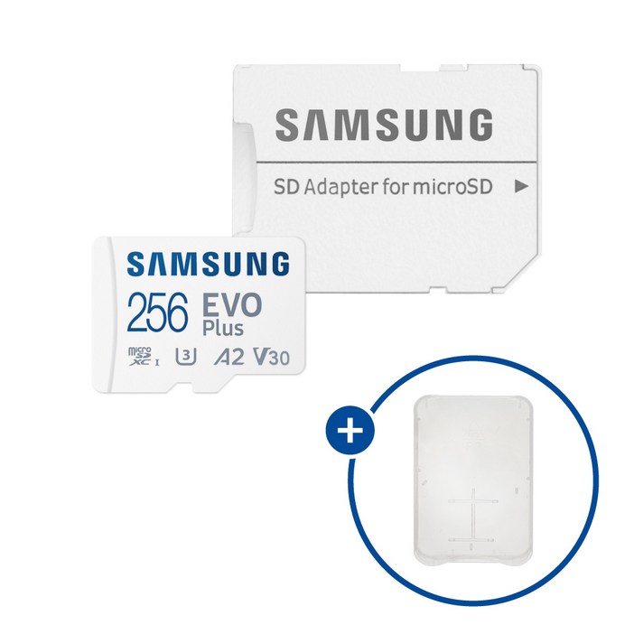 삼성전자 공식인증 정품 마이크로SD카드 EVO PLUS MBMC256SAKR SD카드 케이스, 256GB, 1개