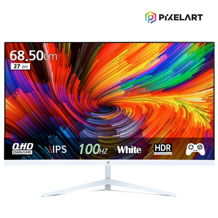 상품권 증정 픽셀아트 PIXELART PAQ2710W 화이트 100Hz QHD IPS 27형 모니터 일반