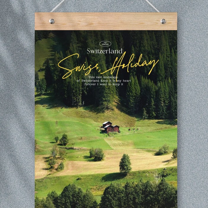 퍼니즈 2026년 빅사이즈 벽걸이 달력 + 우드바 세트