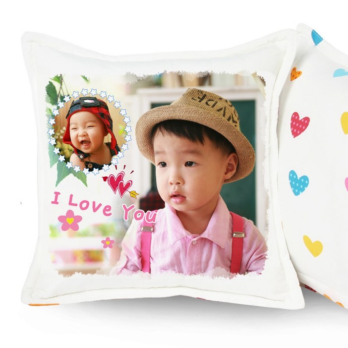 포토쿠션 화이트러블리 35Cm X 35Cm 연인, 스타, 어린이집, 유치원, 회사, 종교 단체 등  인기상품