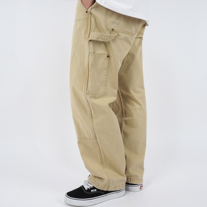 남자 카펜터 와이드 코튼 데님 카고 팬츠 바지