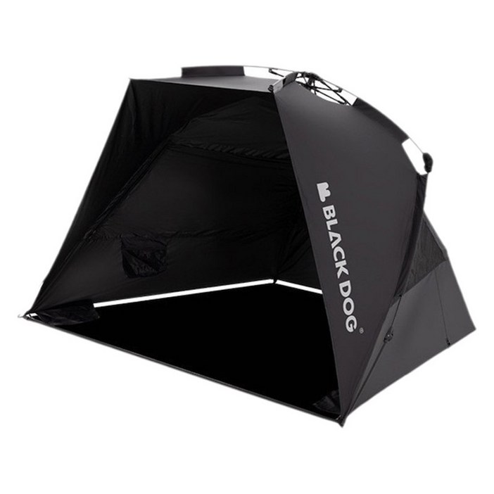BLACKDOG 아웃도어 파빌리온 선쉐이드 원터치 자동 캠핑 텐트 250x160x149 CBD2300ZP019, 블랙, 12인용