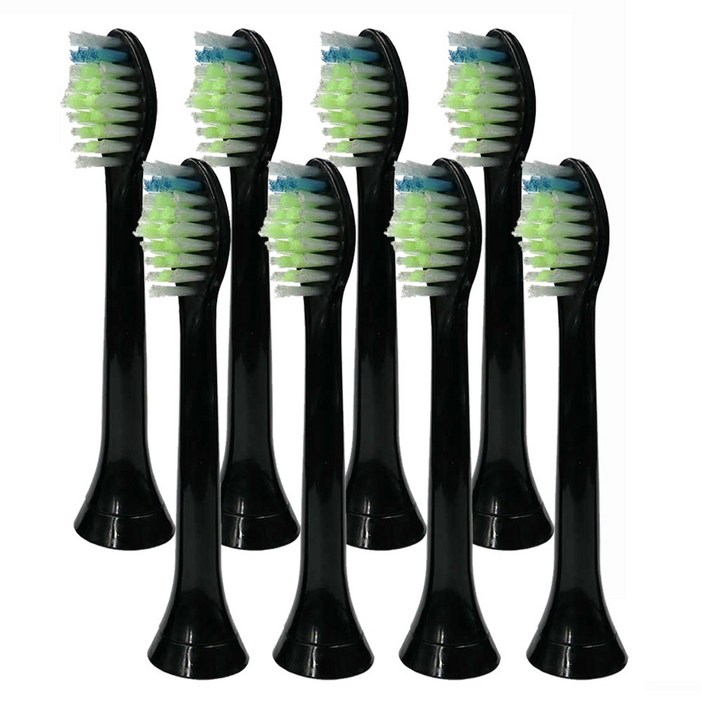 토비메모리 호환 필립스 전용 전동칫솔 실속형 옵티멀 칫솔모 HX6250 HX6263 HX6275 블랙, 8개, 필립스 블랙