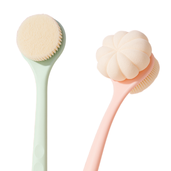 하이디앤 미세모 저자극 양면 바디브러쉬, 1세트, 2개입, 혼합색상