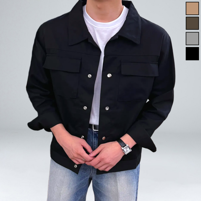 이브컴퍼니 남성용 오버핏 면 코튼 트러커 자켓 50031