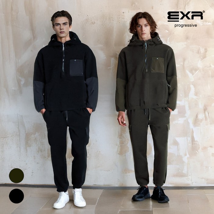 EXR 남여 기모 후리스 아노락조거팬츠