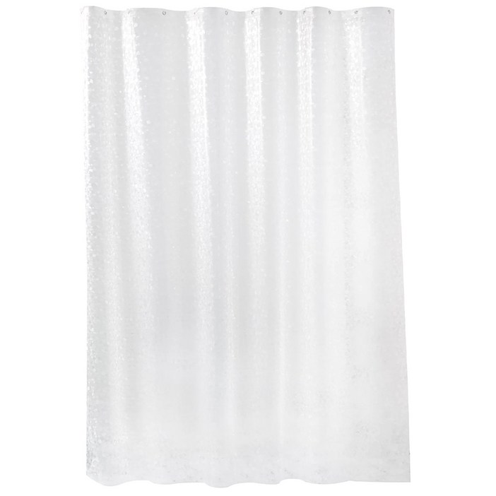 투데이리빙 페블 방수 샤워 커튼 곰팡이 방지 욕실 가림막 오염 방지 커튼봉 압축봉 무타공 봉세트 + 커튼링 12개 포함